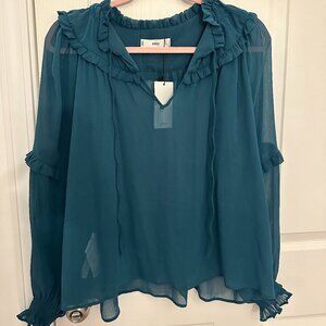 Mango Teal Blouse Never Worn